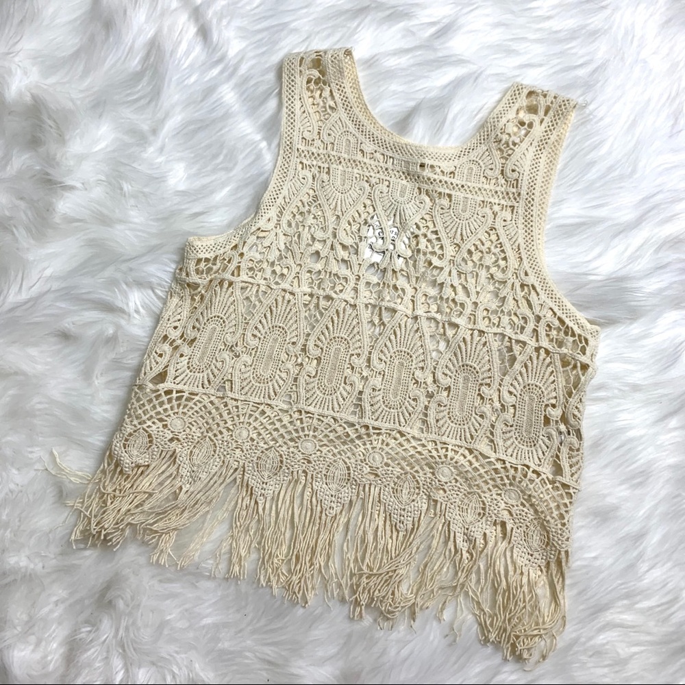 Ivory Crochet Lace Top